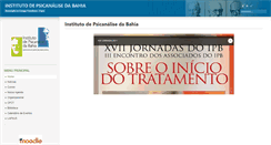 Desktop Screenshot of institutopsicanalisebahia.com.br